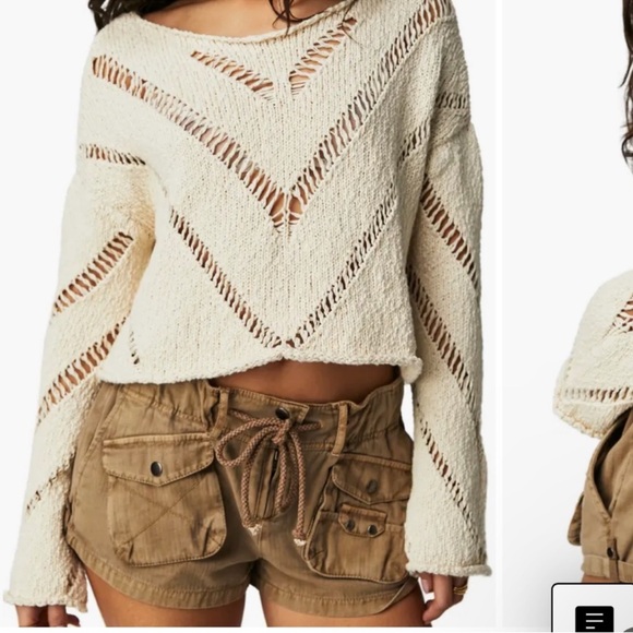 Free People Sweaters - Free people hayley cropped pullover knit sweater